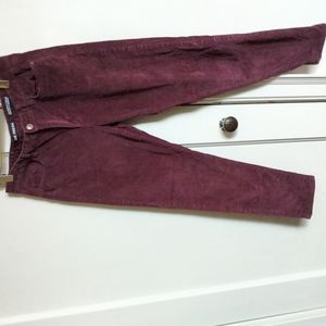 Women's Joe Fresh burgundy corduroy pants size 30